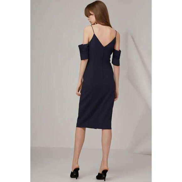 NWT Keepsake Midnight Elegance Cold Shoulder Midi Dress - Picture 3 of 4